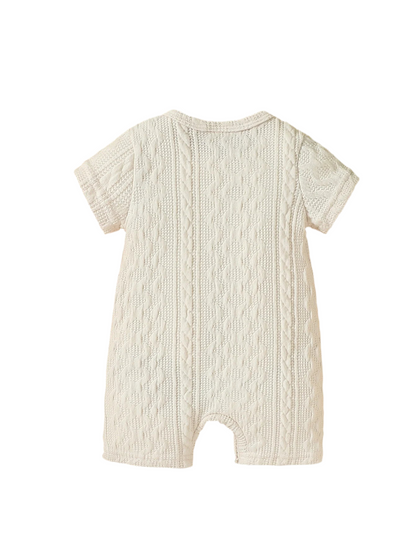 Unisex Baby-Overall mit kurzen Ärmeln und Tasche