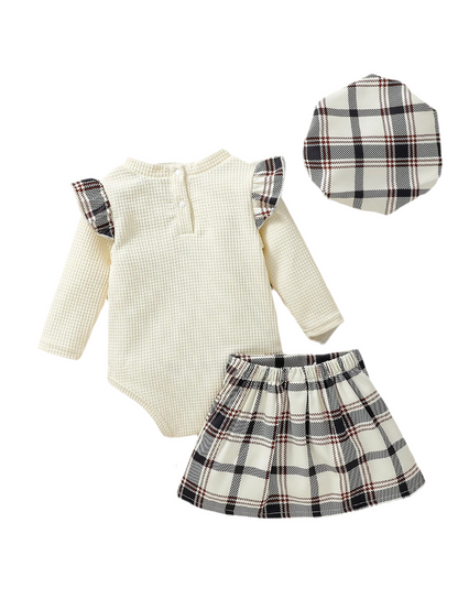 3-delige Baby Outfit met Ruitprint