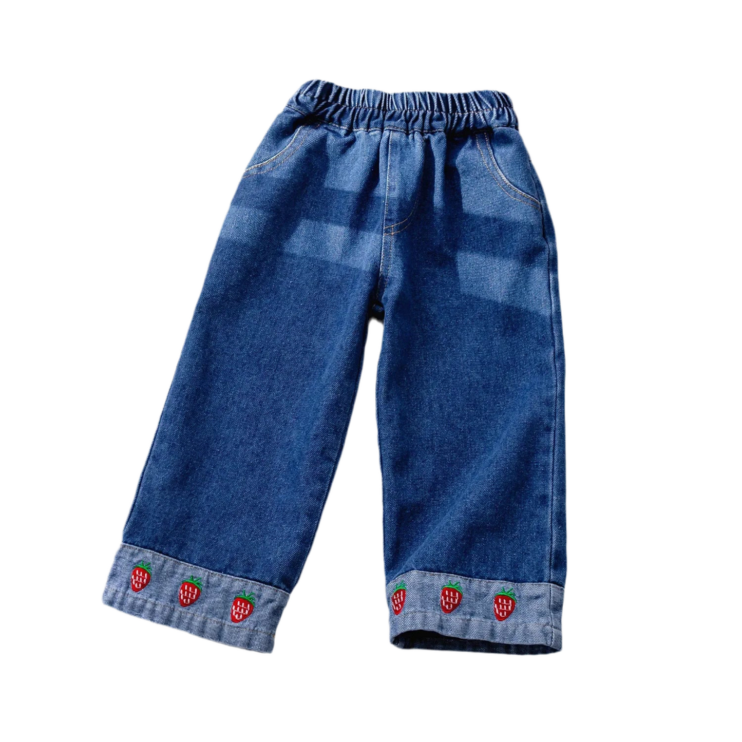 Straight leg Jeans met Aardbeien